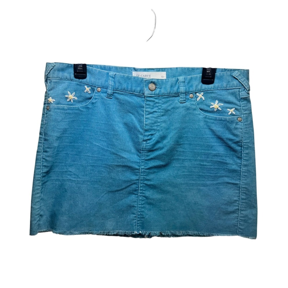 Carve Designs Oahu Coastal‎ Grandma Fine Wale Corduroy Mini Skirt 10 Surf Spray